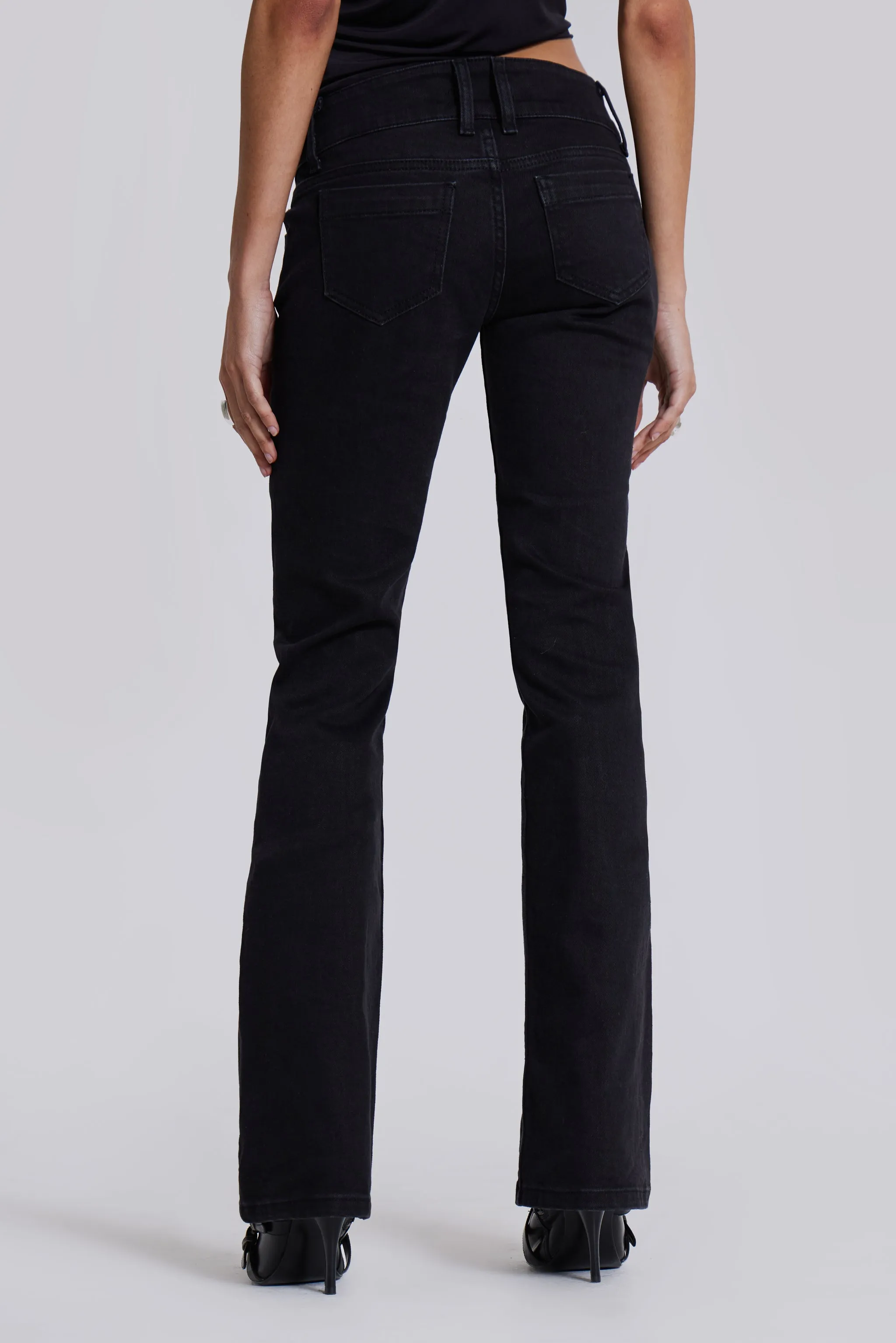 Solid Black Thirteen Jeans sold by Jaded London product image thumbnail 2