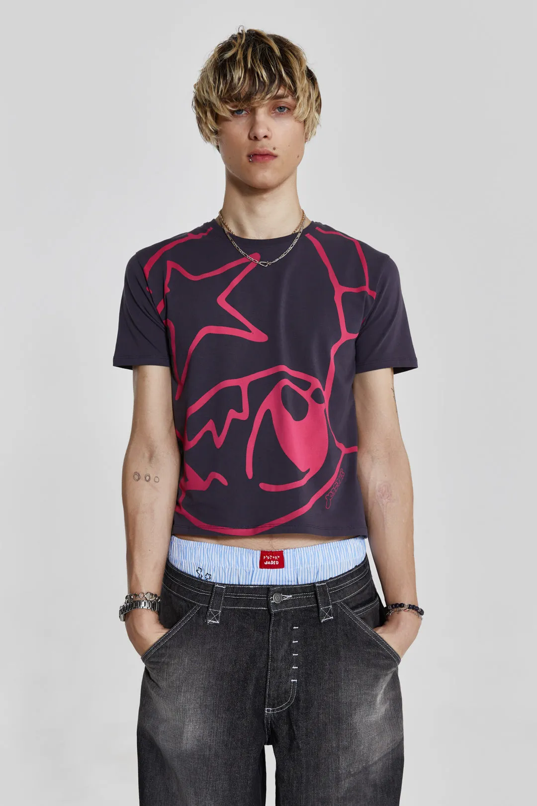 Listen Shrunken Tee sold by Jaded London product image thumbnail 3