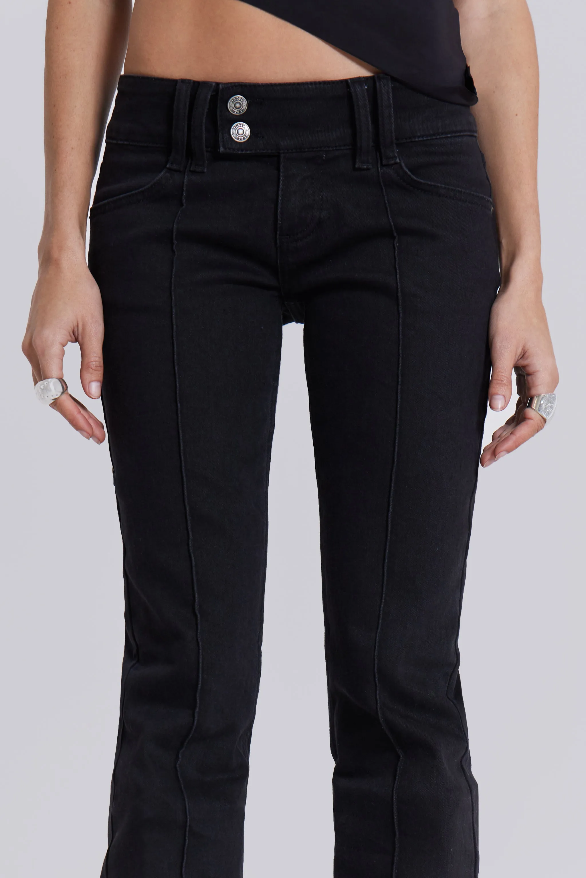 Solid Black Thirteen Jeans sold by Jaded London product image thumbnail 4
