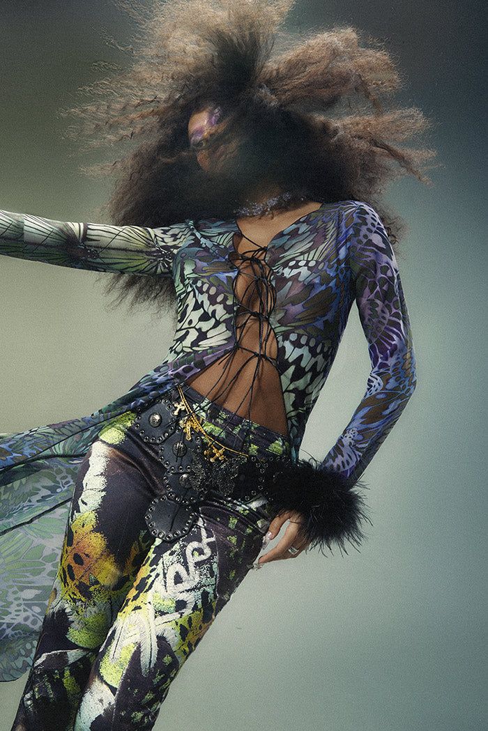 The Volare Lace Up Duster sold by Jaded London product image thumbnail 2