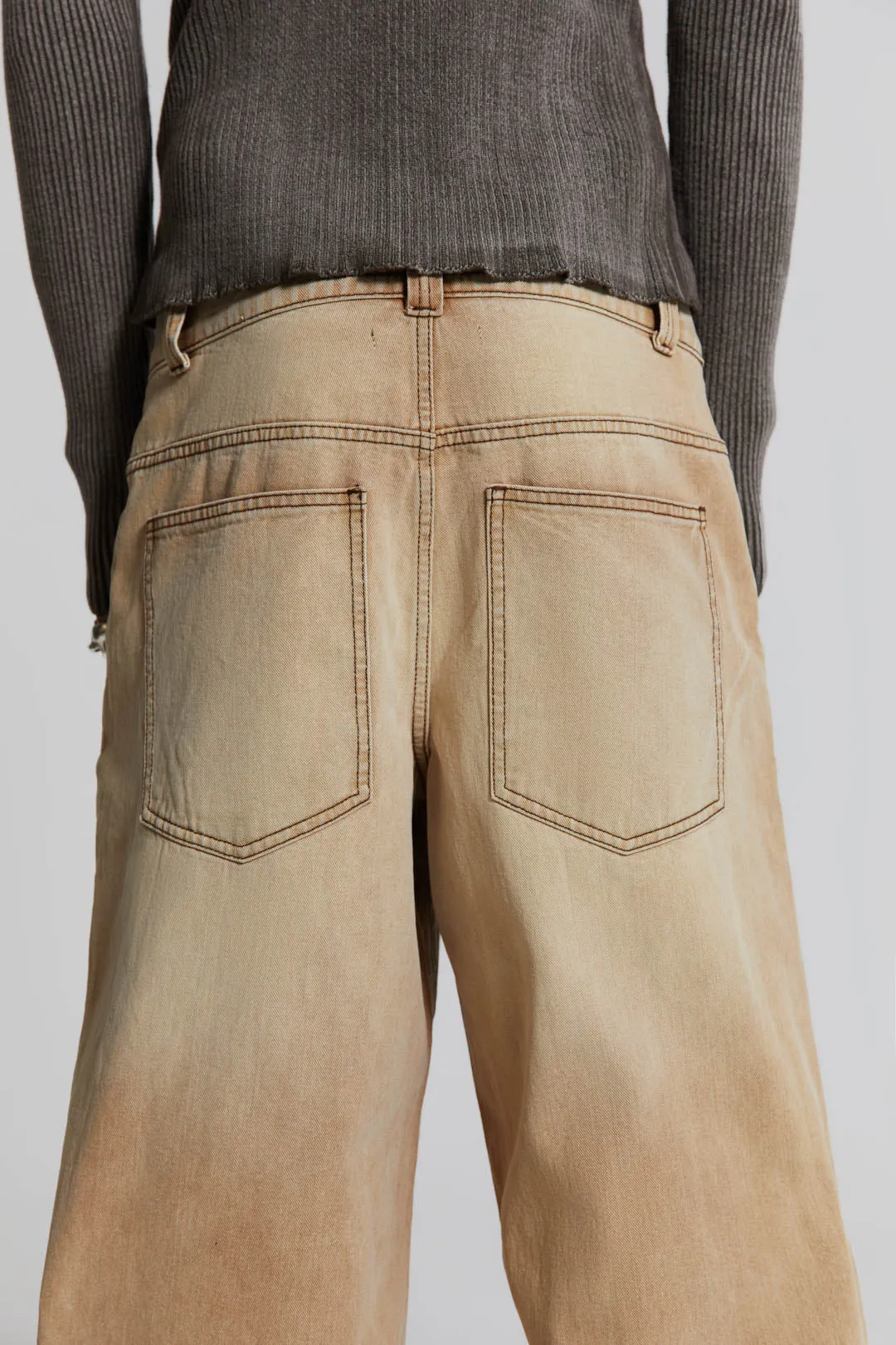 Sand Colossus Baggy Jeans sold by Jaded London product image thumbnail 5