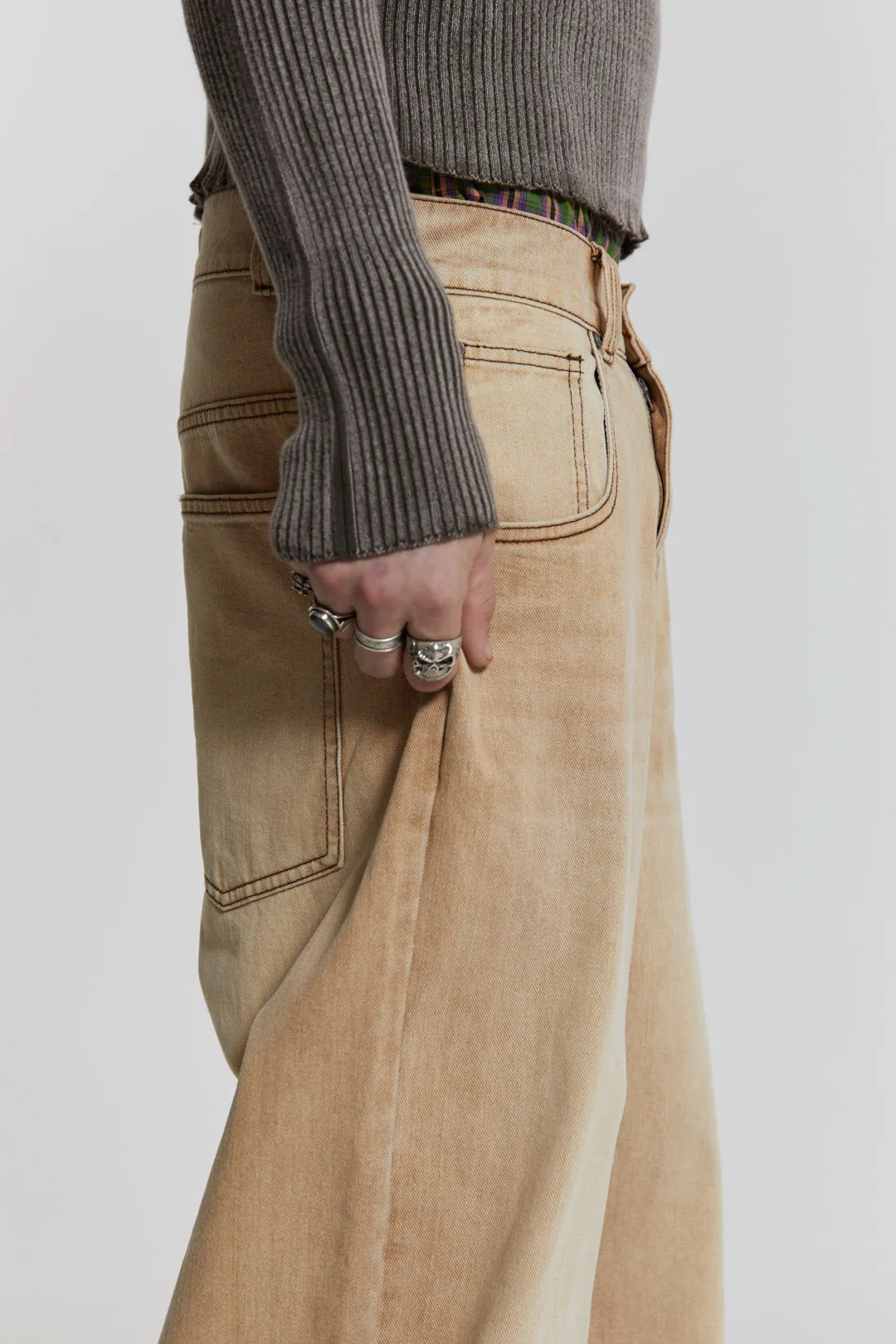 Sand Colossus Baggy Jeans sold by Jaded London product image thumbnail 4