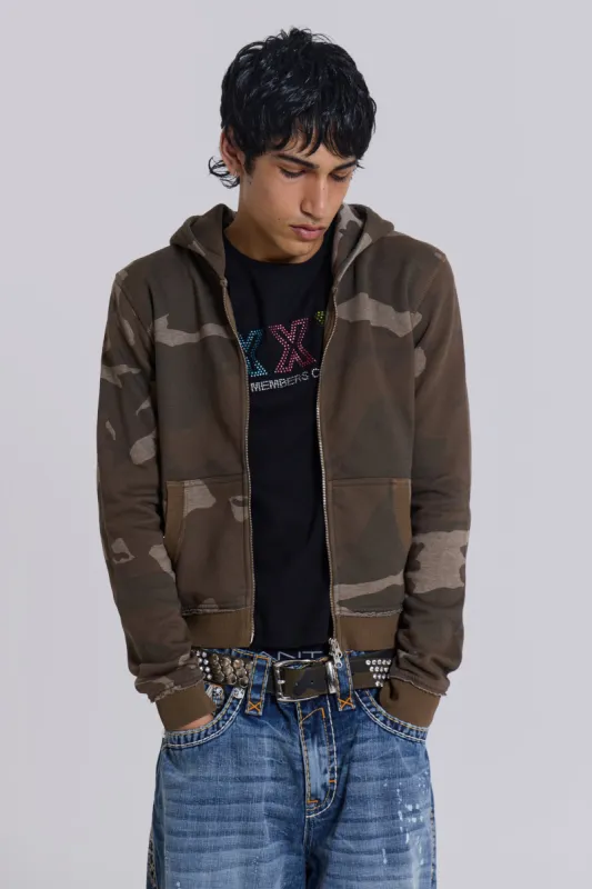 Camo Mini Monster Hoodie sold by Jaded London