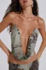 Asteria Backless Top in Grey sold by Jaded London