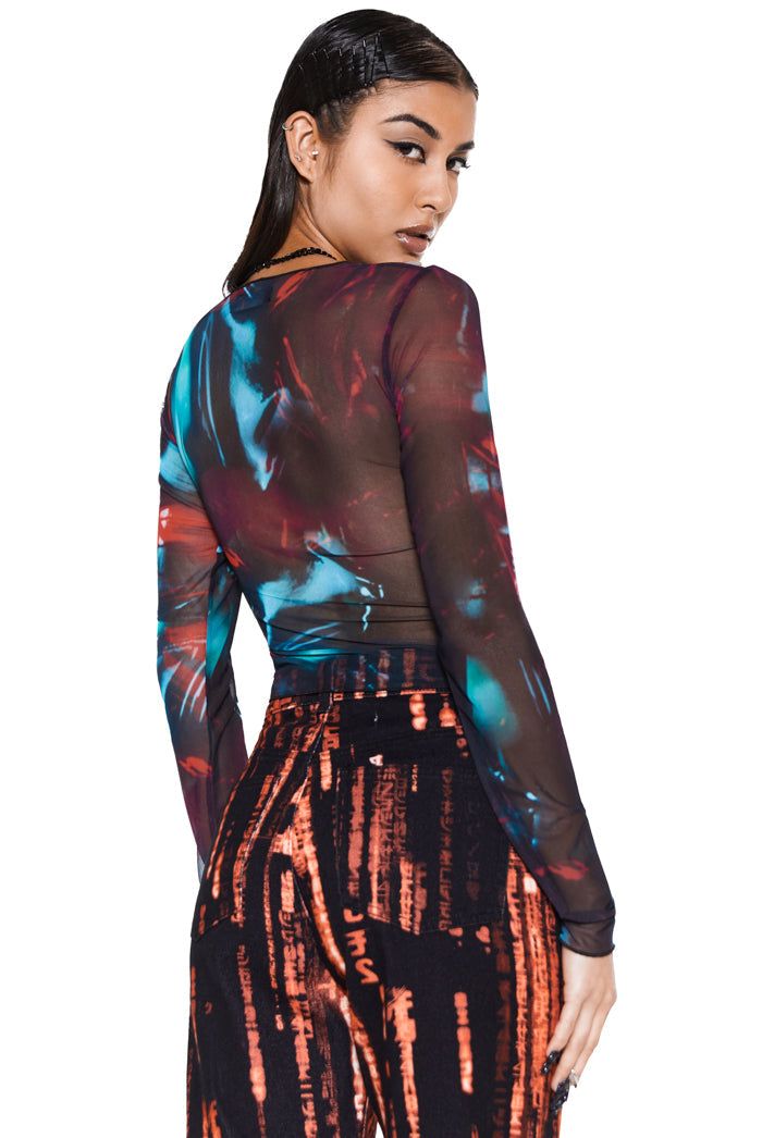 Anaglyph Mesh Top sold by Jaded London product image thumbnail 3