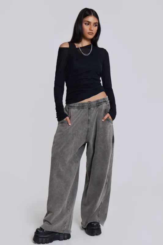 Chrome Wash Baggy Monster Joggers sold by Jaded London
