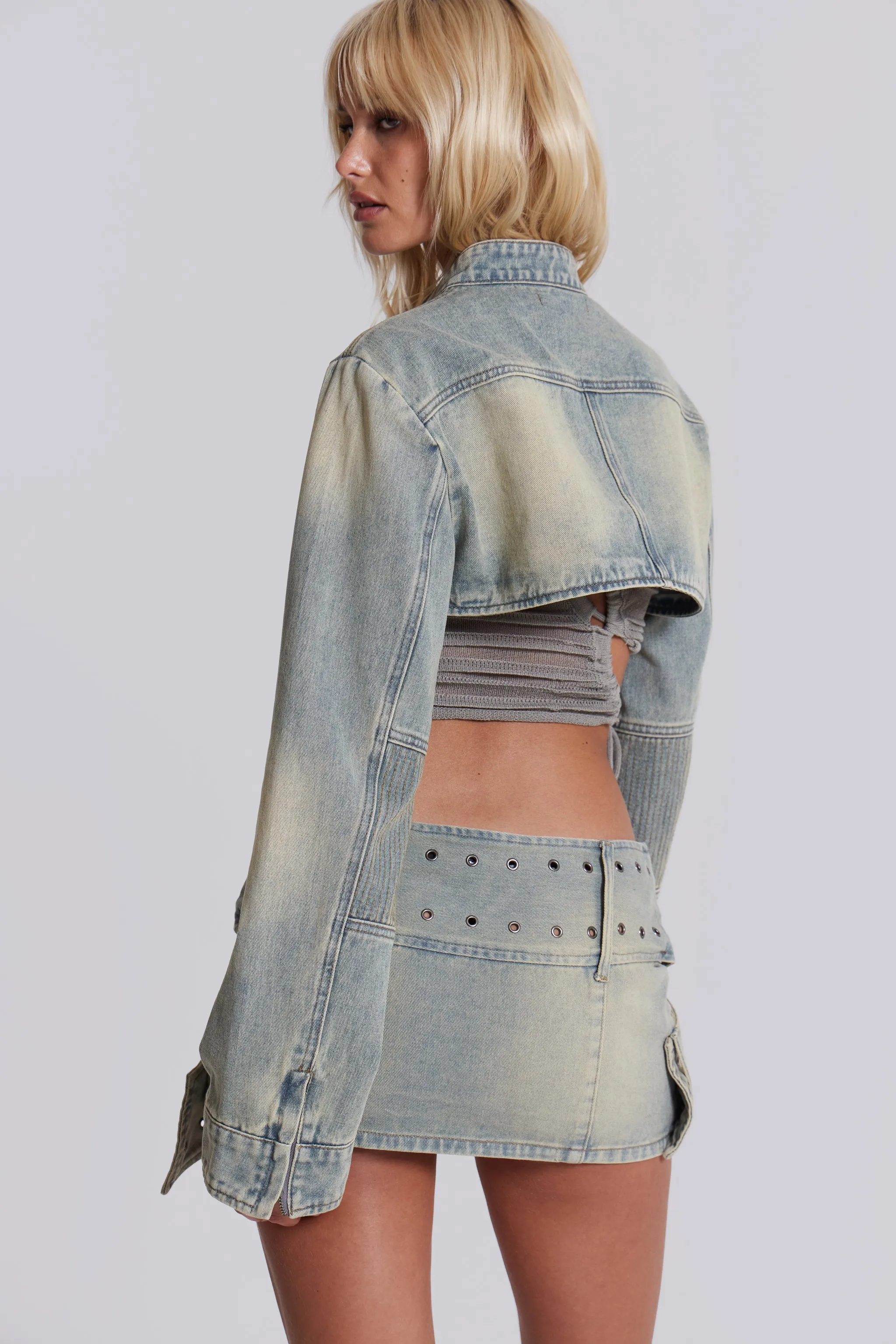 Denim Assassin Ultra Cropped Jacket sold by Jaded London product image thumbnail 5