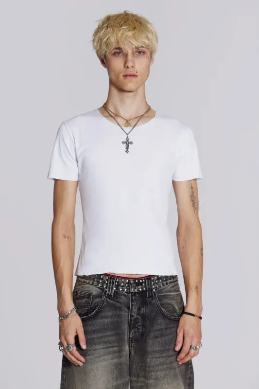 NTRLS White Rib Tee sold by Jaded London