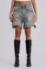 Dirty Bleach Revenge Jorts sold by Jaded London