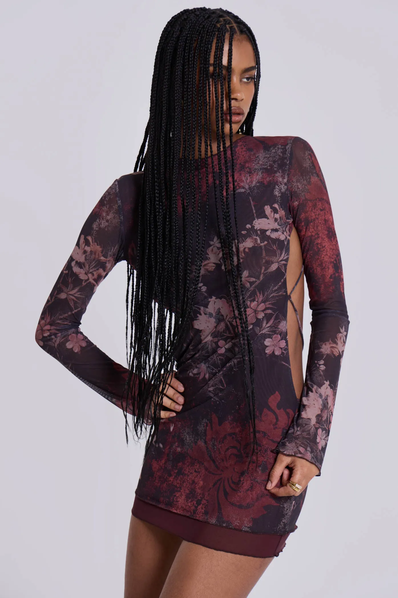 Maram Mesh Backless Mini Dress sold by Jaded London product image thumbnail 2