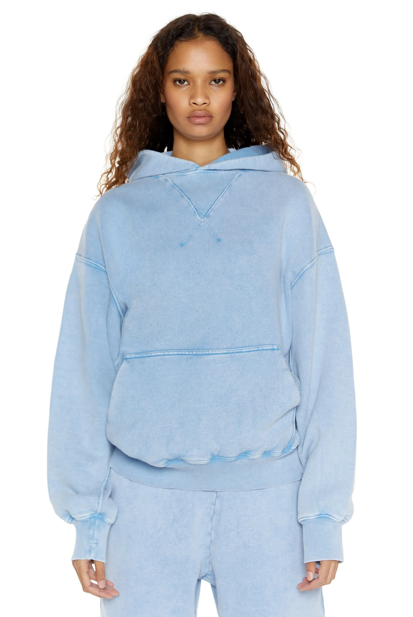 NTRLS Powder Blue Oversized Hoodie sold by Jaded London
