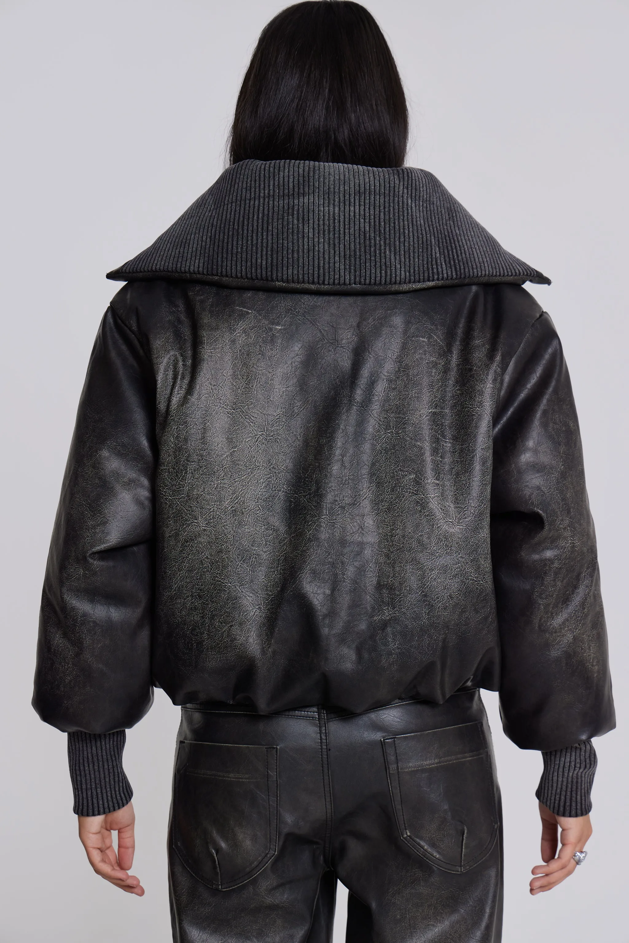 Alloy Vegan Leather Bomber Jacket sold by Jaded London product image thumbnail 2