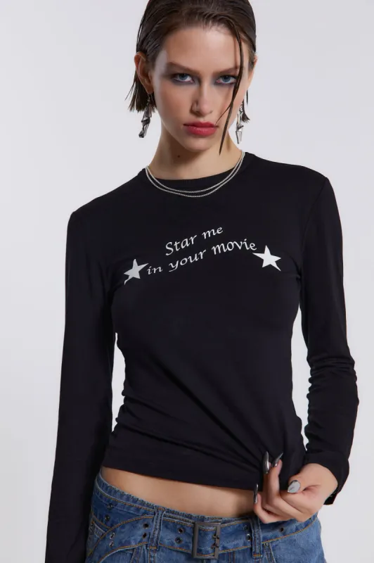 Movie Star Long Sleeve Top sold by Jaded London