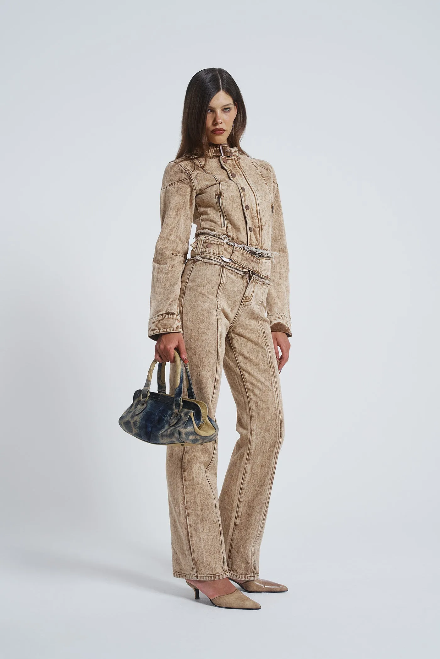 Not My First Rodeo 6 in 1 Multi-wear Denim Jumpsuit sold by Jaded London