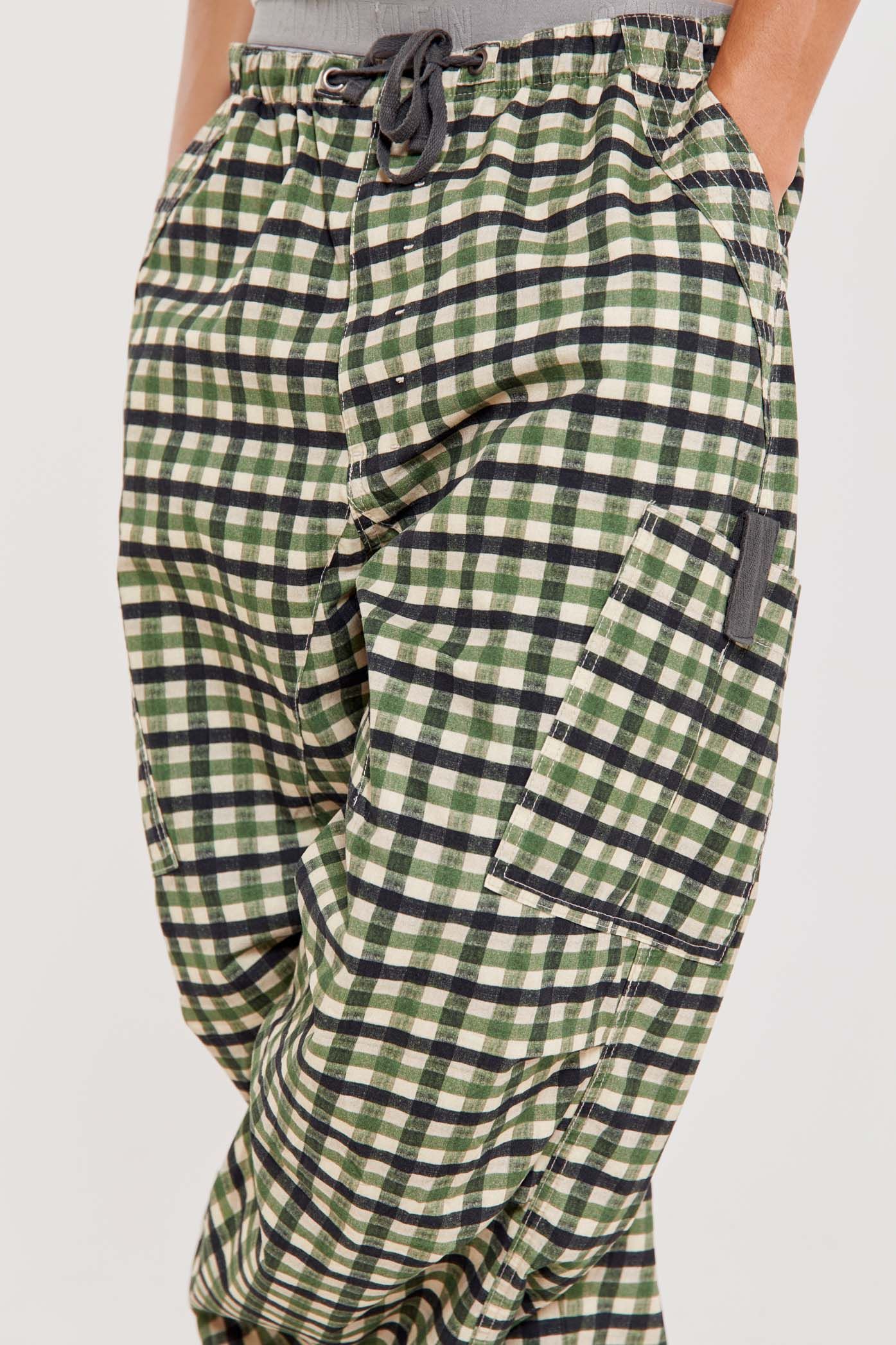 Jaded London Gingham Parachute Cargo Pants | Parallel