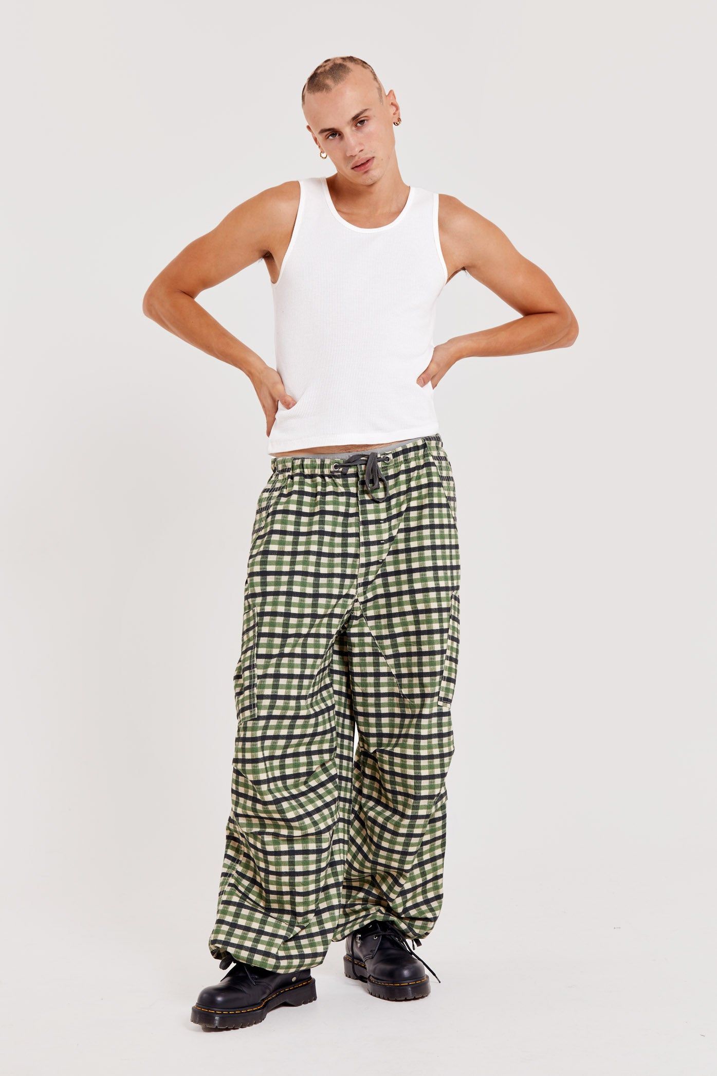 Gingham Parachute Cargo Pants sold by Jaded London product image thumbnail 2