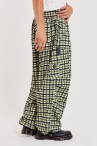 Gingham Parachute Cargo Pants sold by Jaded London