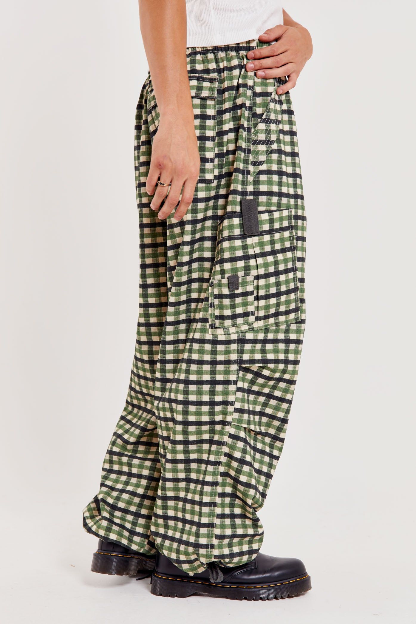 Gingham Parachute Cargo Pants sold by Jaded London product image thumbnail 4