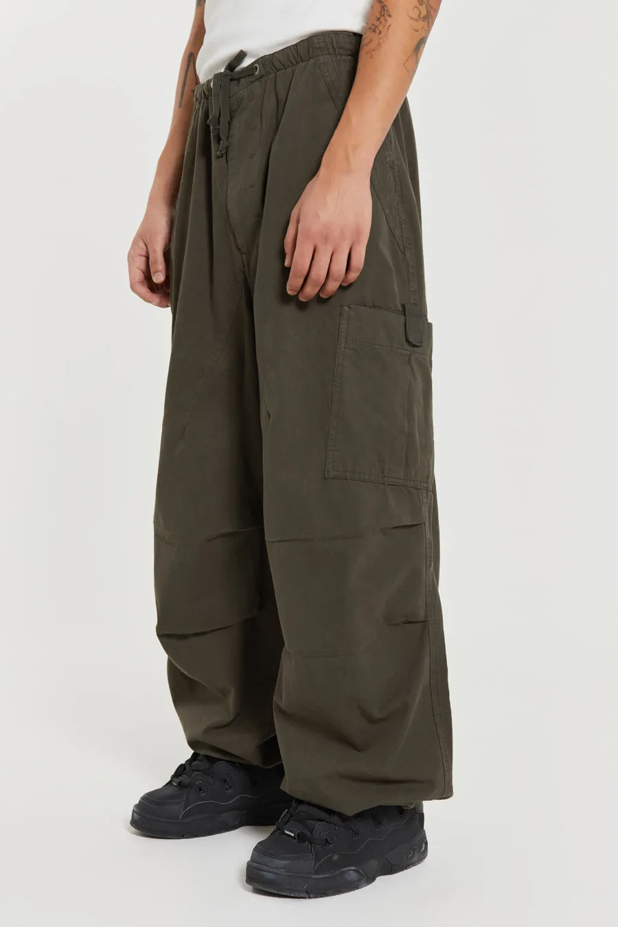 Khaki Parachute Cargo Pants sold by Jaded London product image thumbnail 4