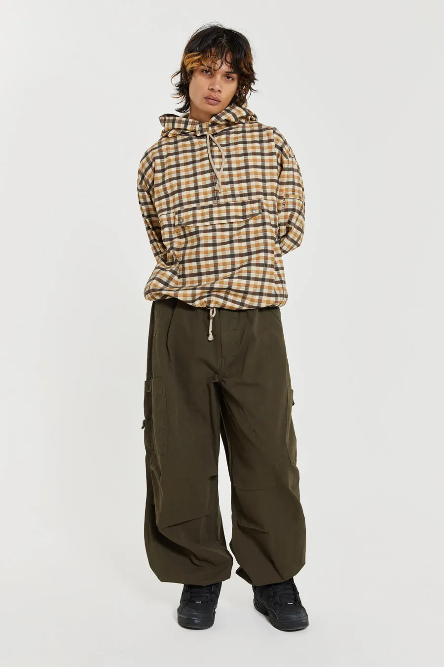 Khaki Parachute Cargo Pants sold by Jaded London product image thumbnail 2