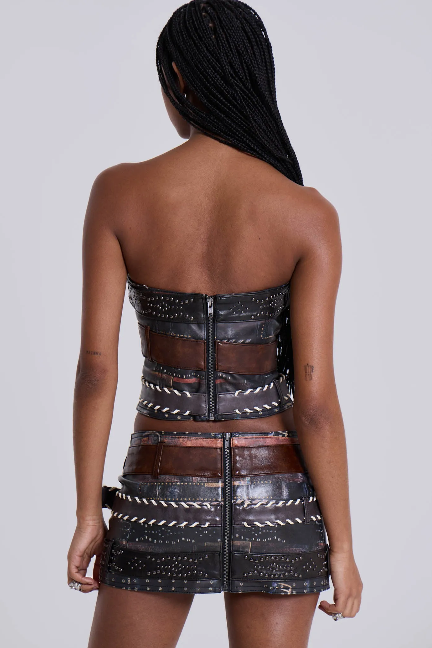 Belted Faux Leather Corset Top sold by Jaded London product image thumbnail 3