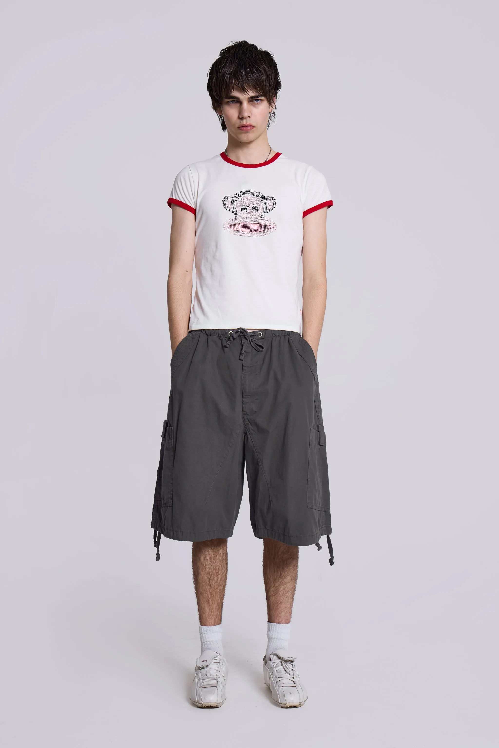Vintage Grey Parachute Cargo Shorts sold by Jaded London product image thumbnail 2