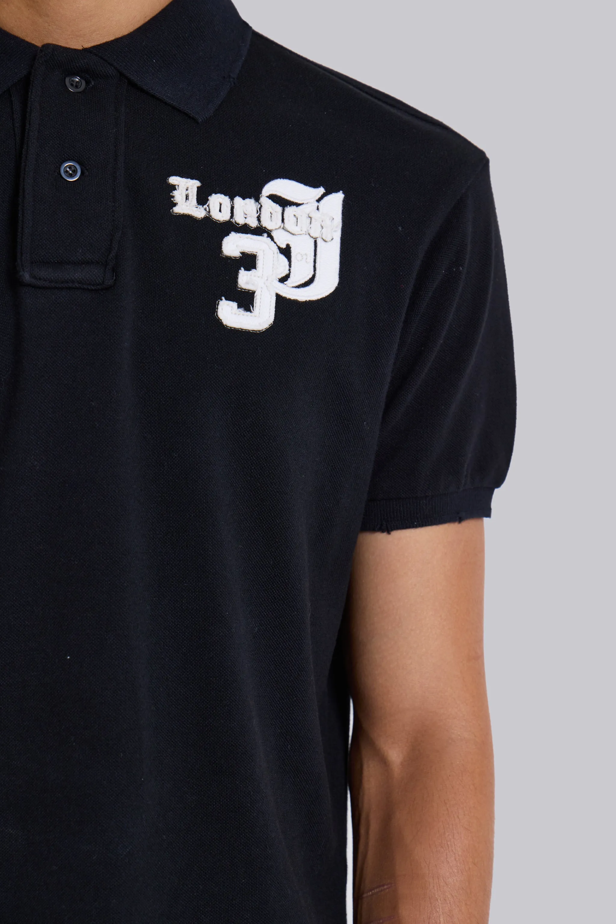 Black Frat Polo sold by Jaded London product image thumbnail 3