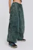 Green Acid Wash Parachute Cargo Pants sold by Jaded London