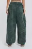 Green Acid Wash Parachute Cargo Pants sold by Jaded London