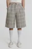 Stone Check Fairway Shorts sold by Jaded London