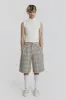 Stone Check Fairway Shorts sold by Jaded London
