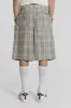 Stone Check Fairway Shorts sold by Jaded London