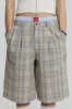 Stone Check Fairway Shorts sold by Jaded London