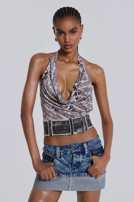 Belted in Plunge Top sold by Jaded London