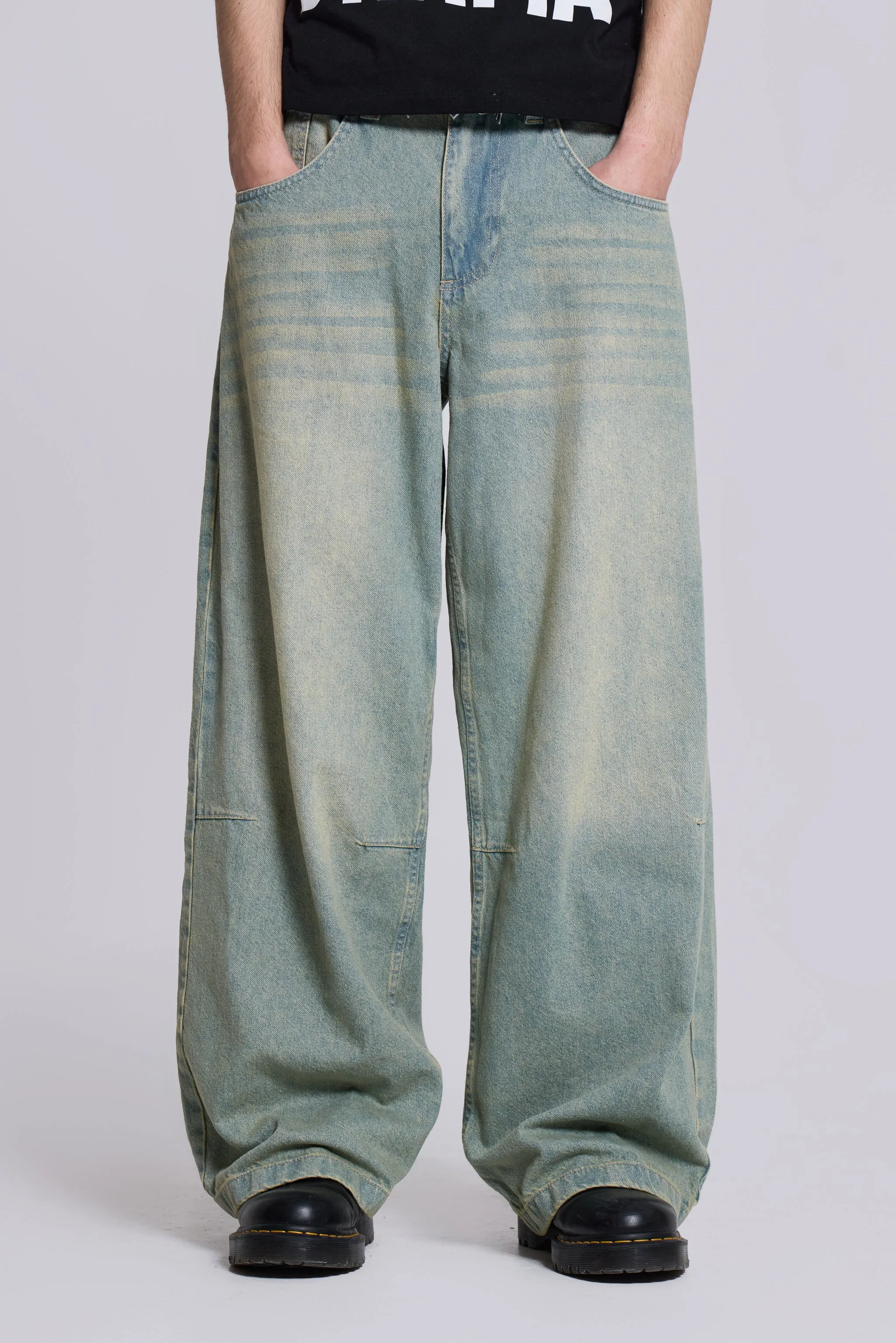 Light Wash Colossus Fit Jeans sold by Jaded London