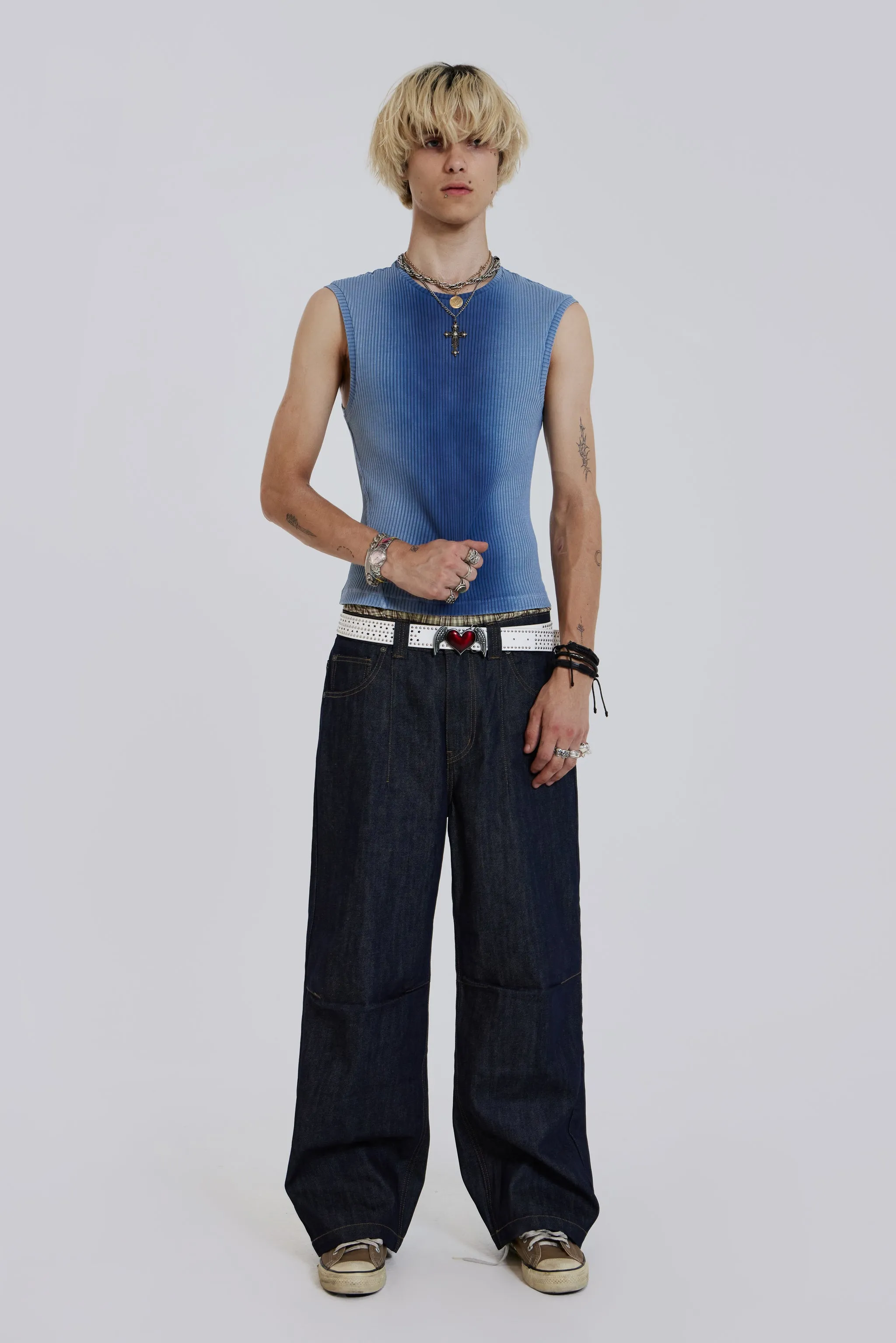 Raw Blue Denim Razor Jeans sold by Jaded London product image thumbnail 2