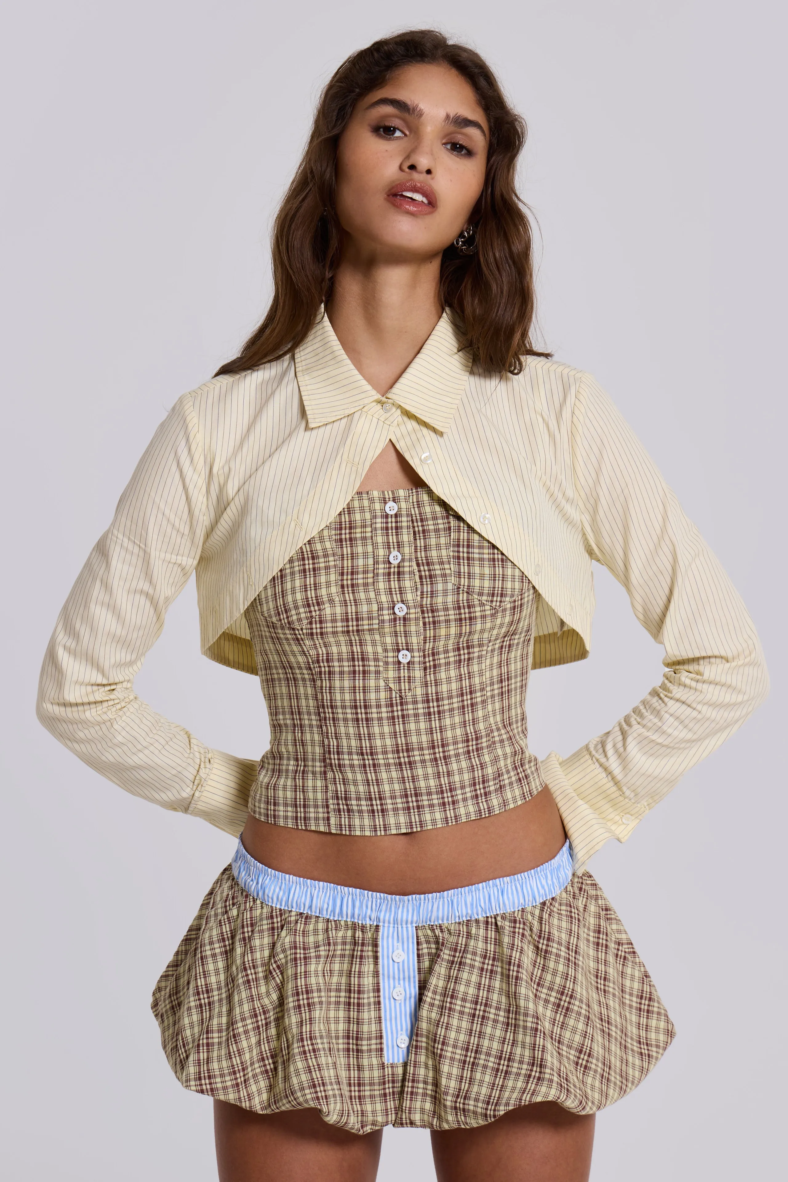 Lulu Shrug Stripe Shirt sold by Jaded London product image thumbnail 3