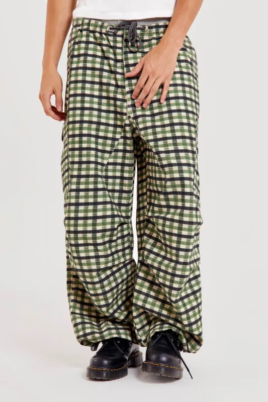 Gingham Parachute Cargo Pants sold by Jaded London