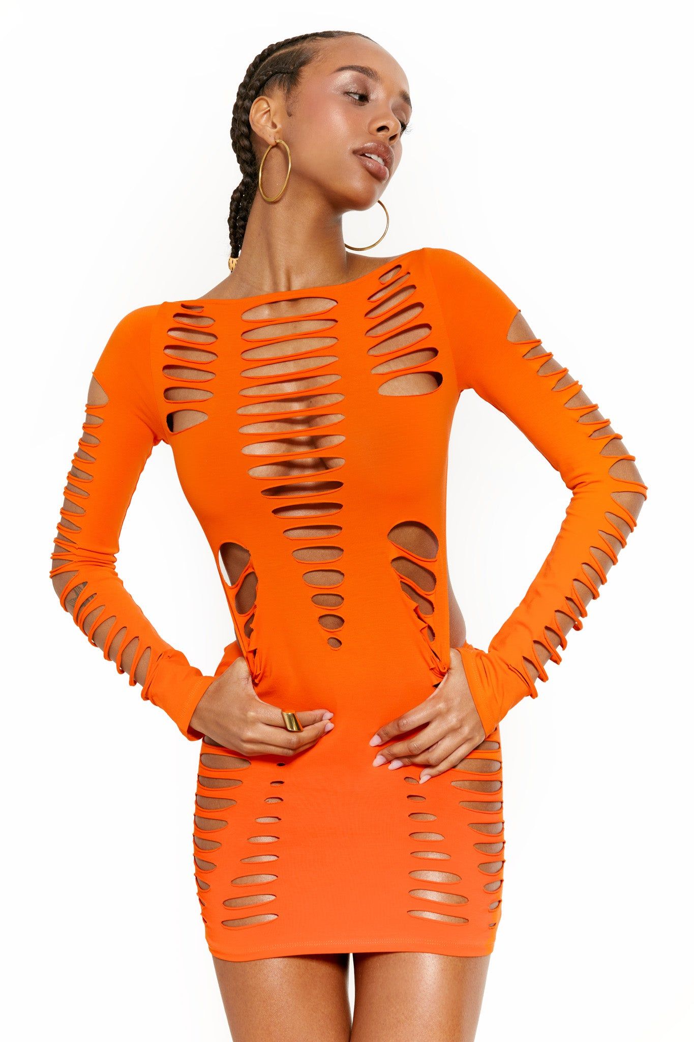 Montego Dress in Tango Orange sold by Jaded London product image thumbnail 3