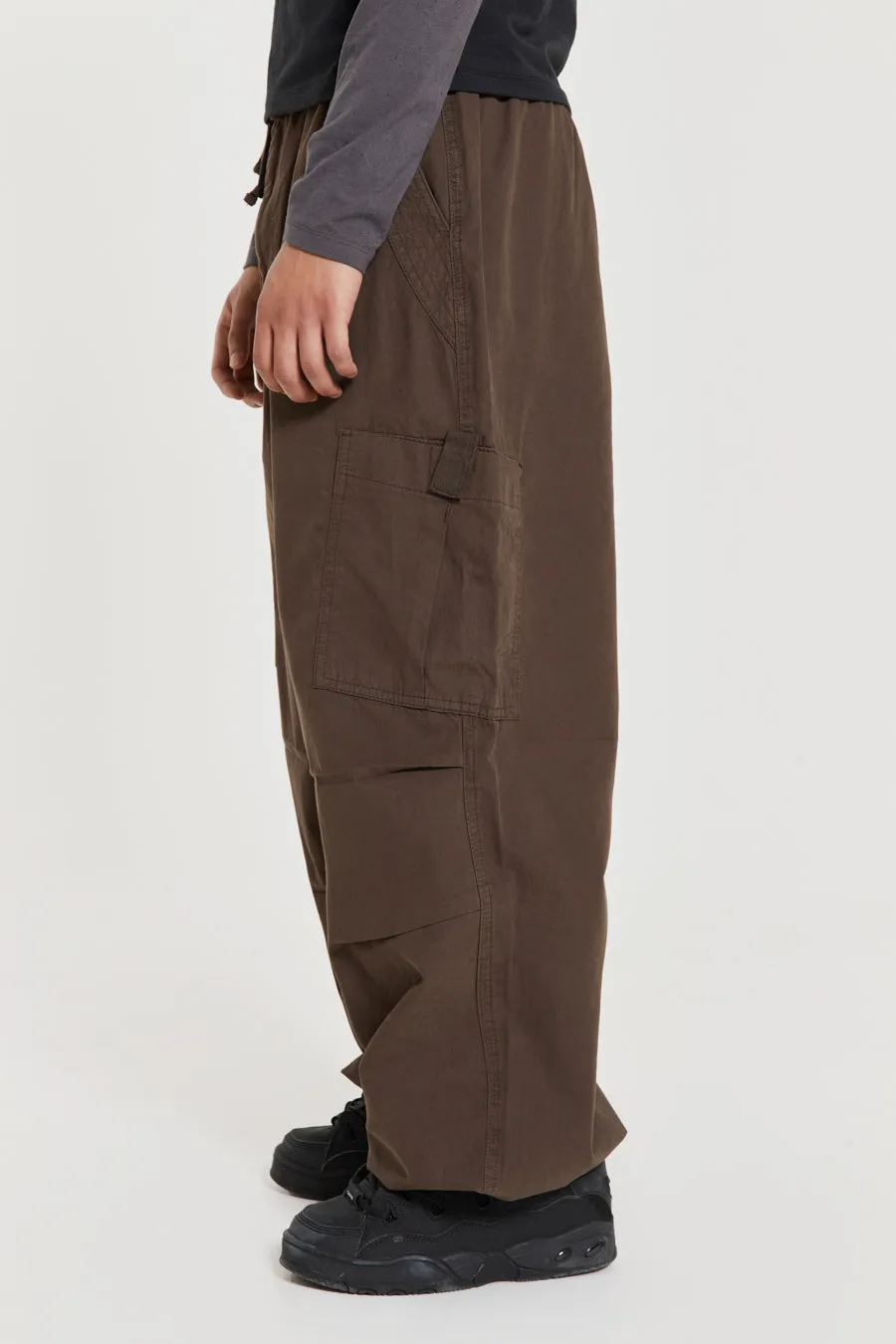 Brown Parachute Cargo Pants sold by Jaded London product image thumbnail 5