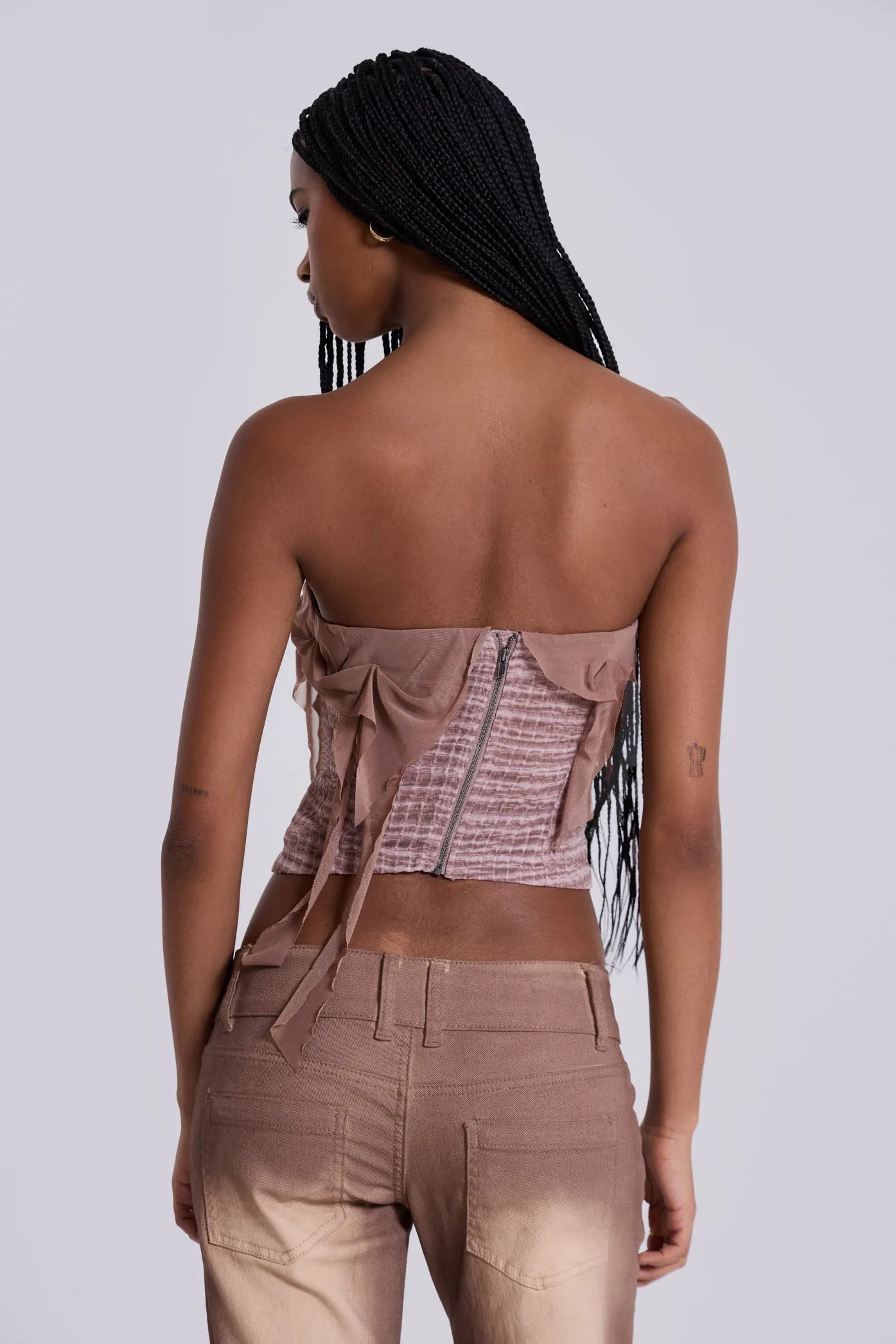 Lone Lace Up Gingham Corset sold by Jaded London product image thumbnail 2