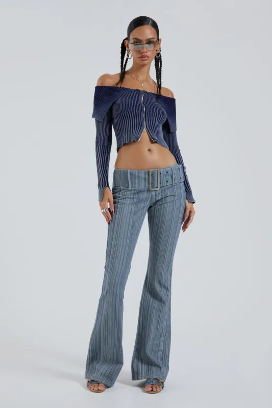 Whitney Low Rise Flared Jeans sold by Jaded London