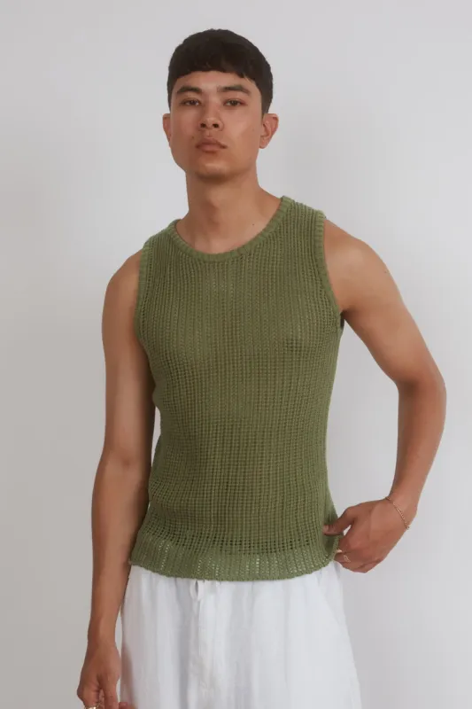 Amalfi Khaki Vest sold by Jaded London