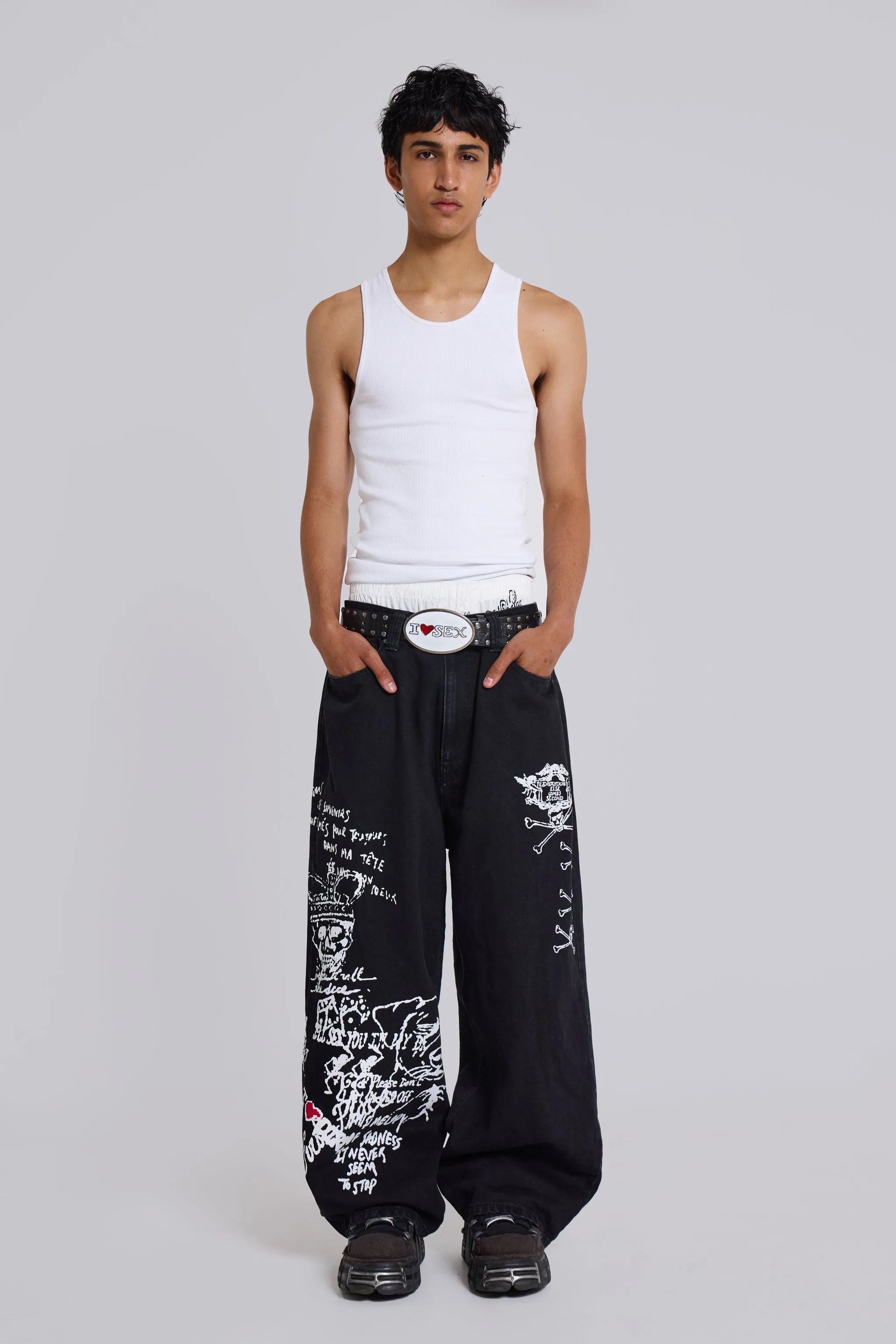 Scribble XL Colossus Jeans sold by Jaded London product image thumbnail 3