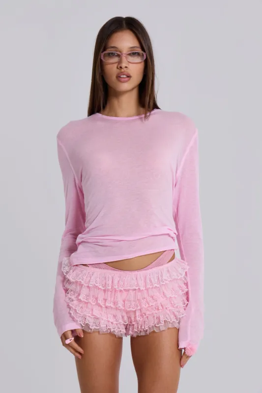Pink Mist Long Sleeve Top sold by Jaded London