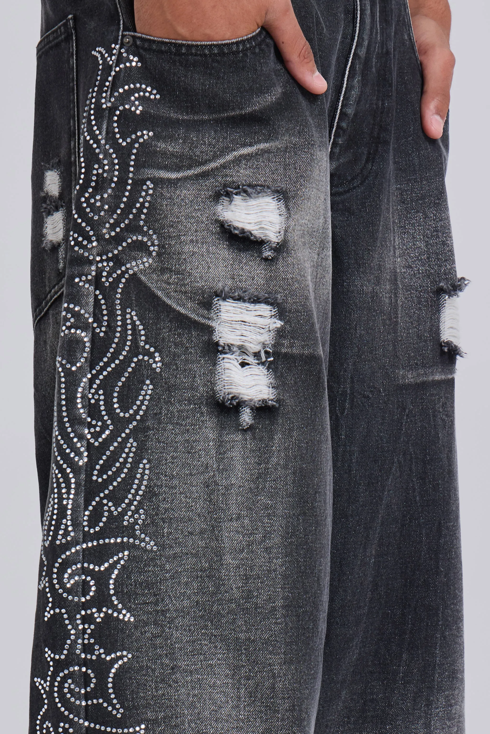 Crystalline Colossus Jeans sold by Jaded London product image thumbnail 3