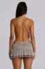 Asteria Backless Cowl Top in Burgundy sold by Jaded London