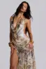 Sedona Metallic Leopard Maxi Dress sold by Jaded London
