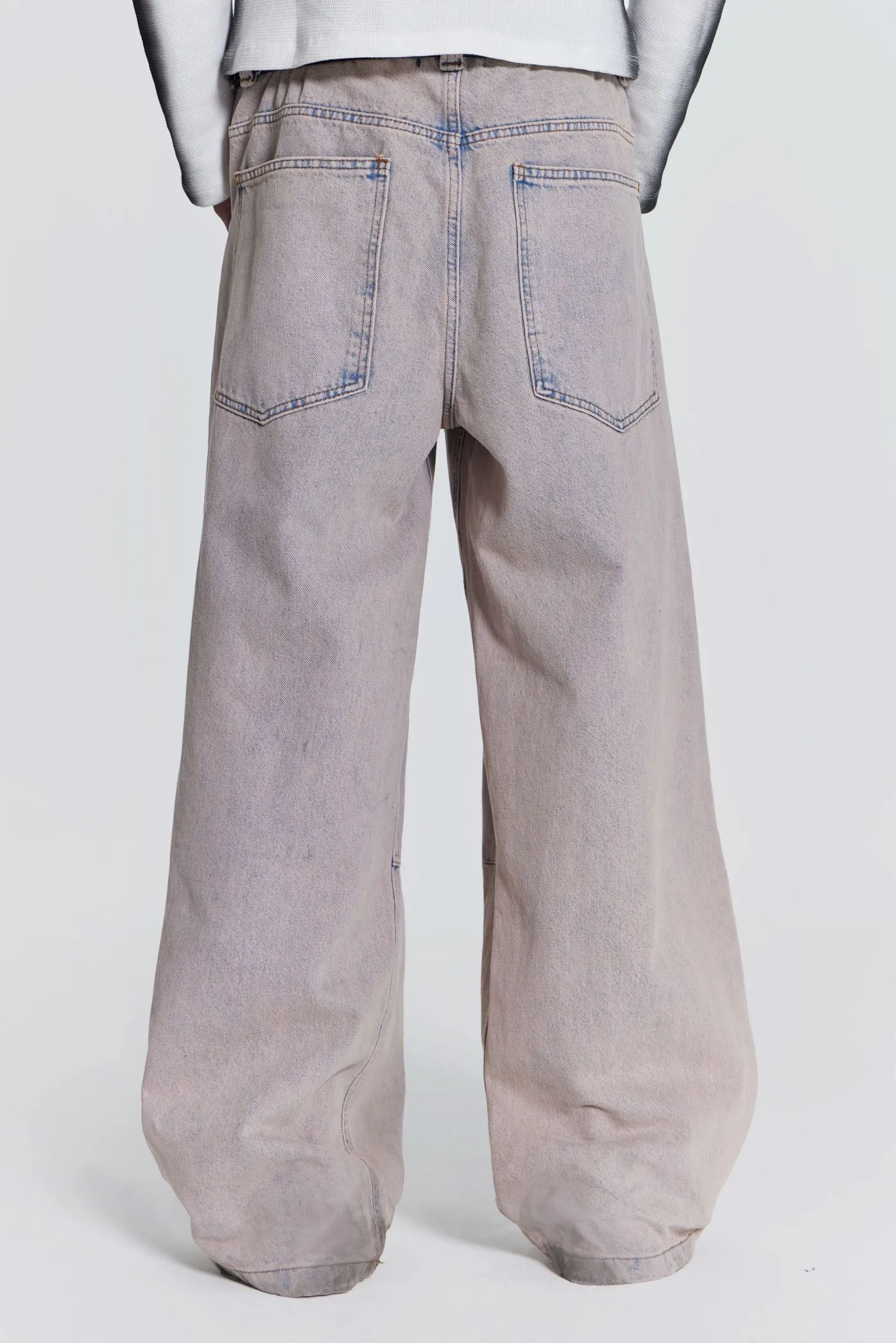 Pink Wash Acid Colossus Baggy Jeans sold by Jaded London product image thumbnail 4