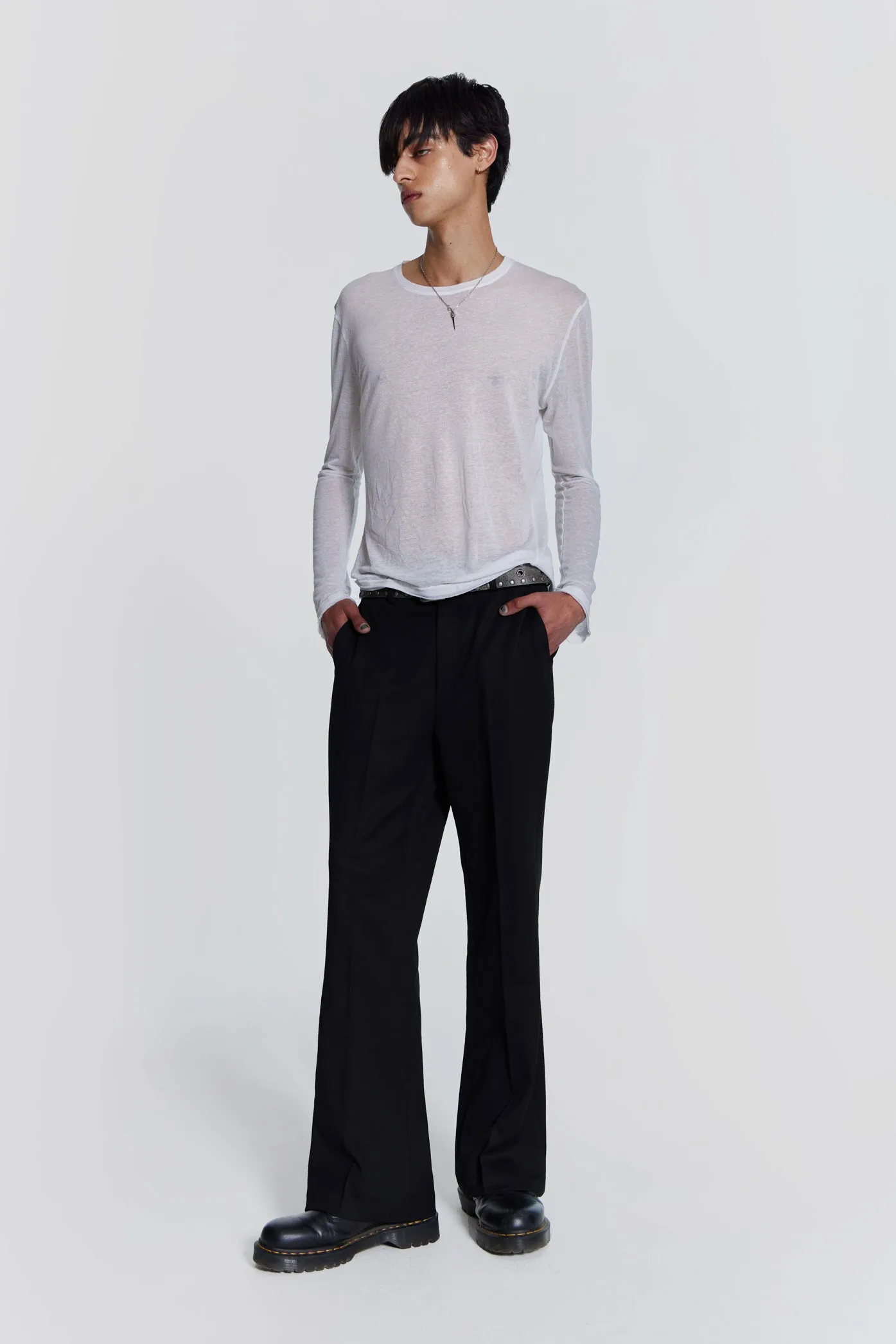 Black Flared Suit Pants sold by Jaded London product image thumbnail 2